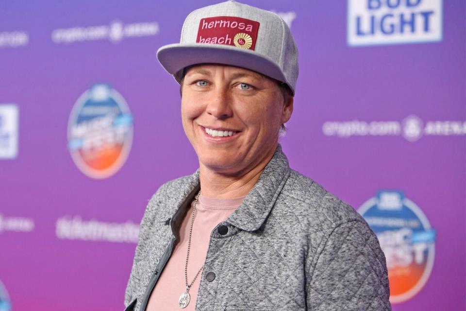 LOS ANGELES, CALIFORNIA - FEBRUARY 12: Abby Wambach attends the Bud Light Super Bowl Music Festival at Crypto.com Arena on February 12, 2022 in Los Angeles, California. (Photo by Jesse Grant/Getty Images for Bud Light)