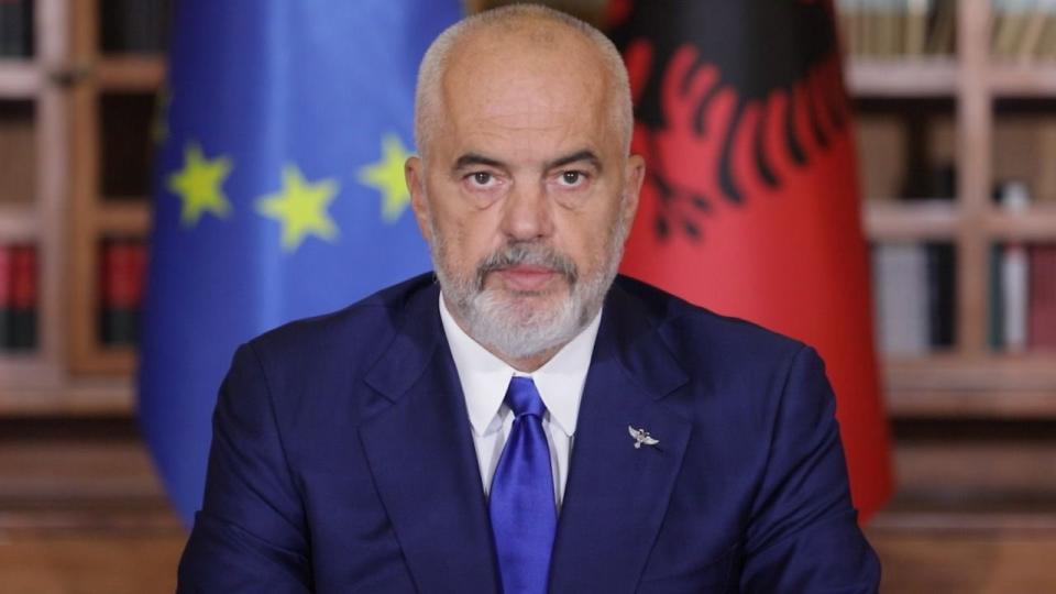 阿爾巴尼亞總理拉瑪（Edi Rama）。   圖:翻攝自阿爾巴尼亞外交部長推特 Olta Xhaçka** @xhacka_olta