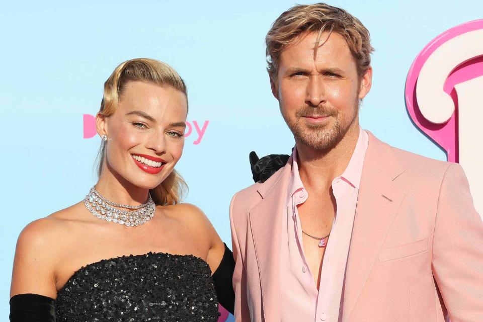 <p>Rodin Eckenroth/WireImage</p>  Margot Robbie and Ryan Gosling at the world premiere of <em>Barbie</em> in Los Angeles on July 9, 2023