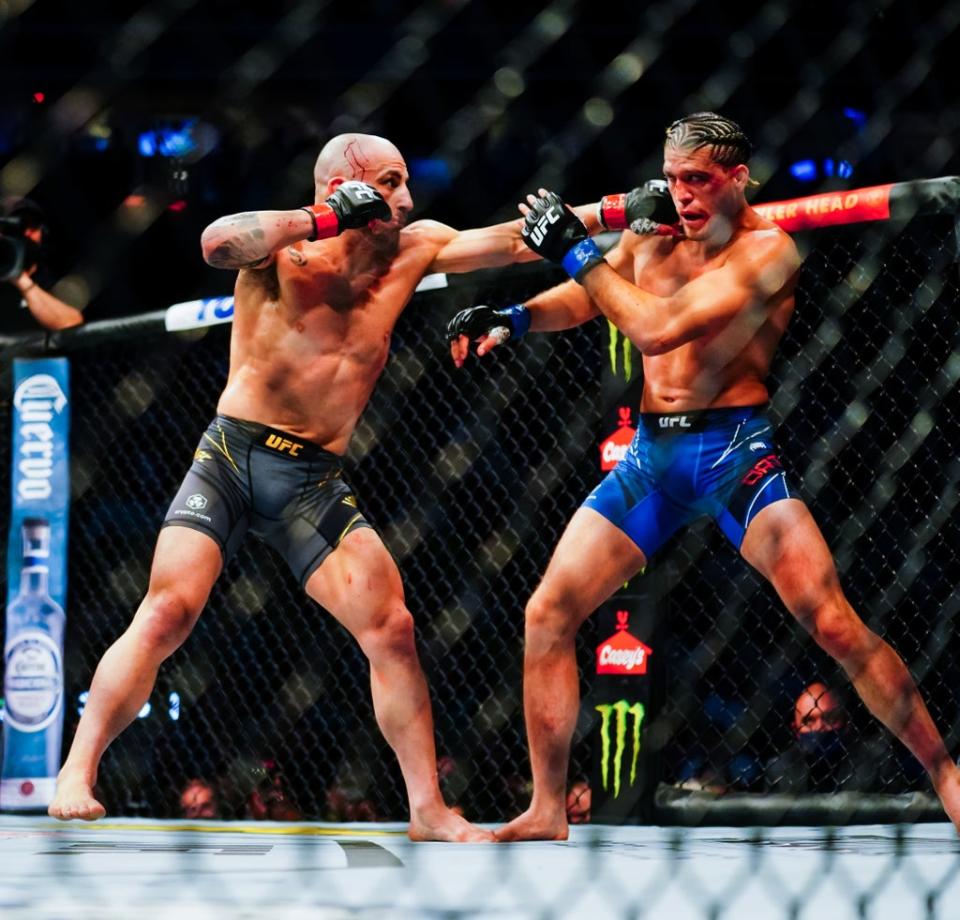 Volkanovski largely got the better of Ortega in the striking exchanges (Getty Images)