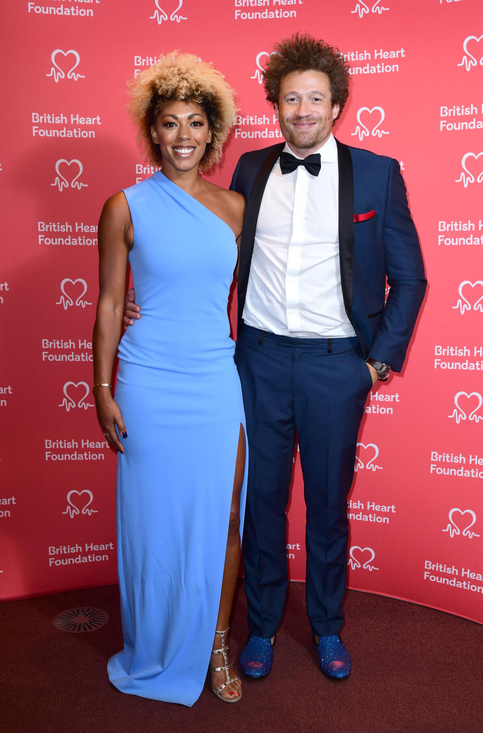 Dr Zoe Williams (left) and Stuart McKay attend the British Heart Foundation's Heart Hero Awards at the Globe Theatre in London. Picture date: Friday September 20, 2019. Photo credit should read: Ian West/PA Wire (Photo by Ian West/PA Images via Getty Images)