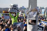 <p>Anti-abortion activists rally on the National Mall in Washington, Friday, Jan. 19, 2018, during the annual March for Life. (Photo: Andrew Harnik/AP) </p>