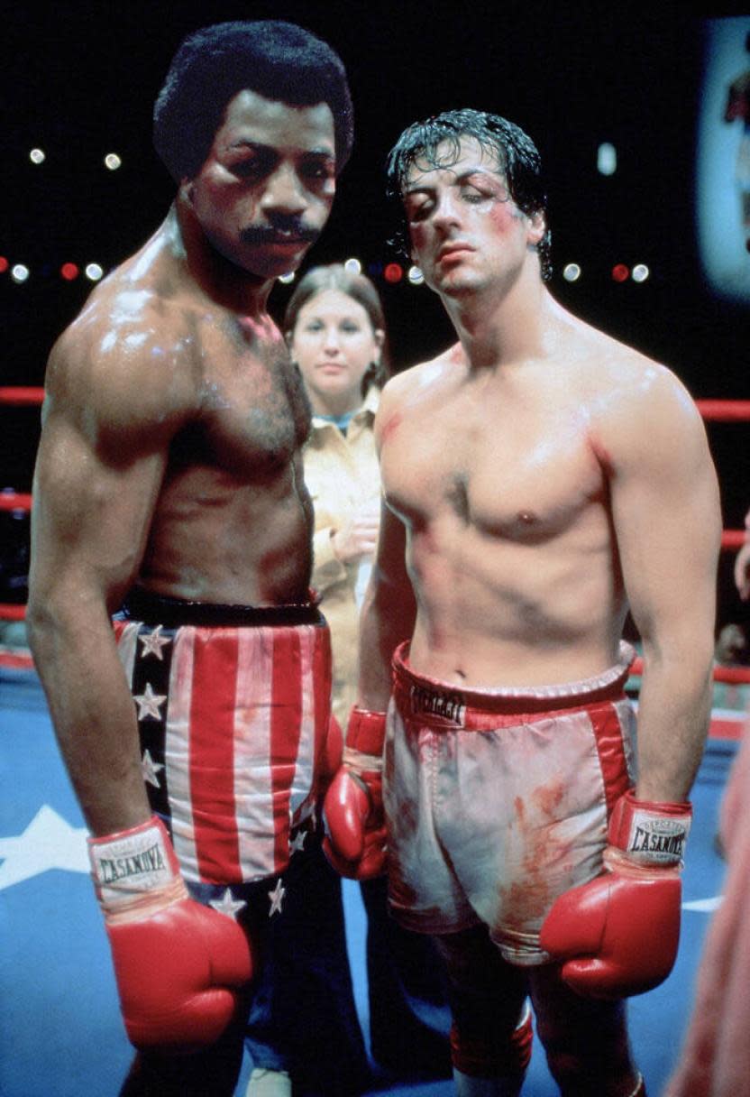 Carl Weathers como Apollo junto a Sylverster Stallone como Rocky. (Crédito: MGM)