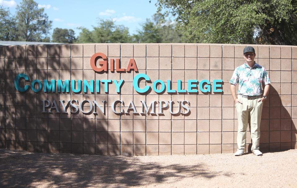 Nicholas Rizzo stands on the Payson campus of the Gila Community College on July 20, 2023.