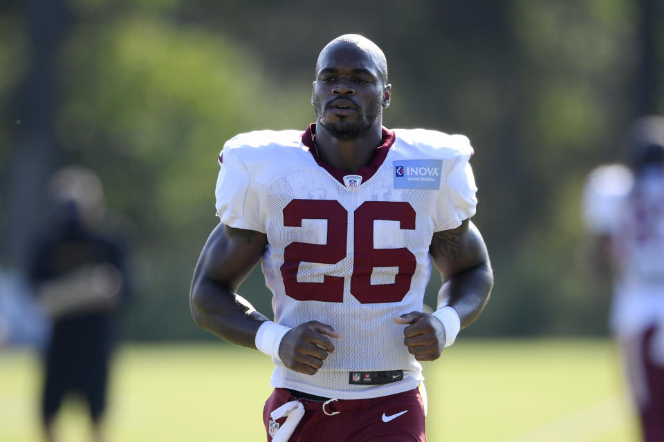 The Lions officially announced the signing of Adrian Peterson this week. (AP Photo/Nick Wass, File)