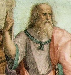 Plato, as imaged in Raphael’s ‘’The School of Athens.’ - Illustration: <a class="link " href="https://commons.wikimedia.org/wiki/File:Plato-raphael.jpg#/media/File:Plato-raphael.jpg" rel="nofollow noopener" target="_blank" data-ylk="slk:Raphael;elm:context_link;itc:0;sec:content-canvas">Raphael</a>