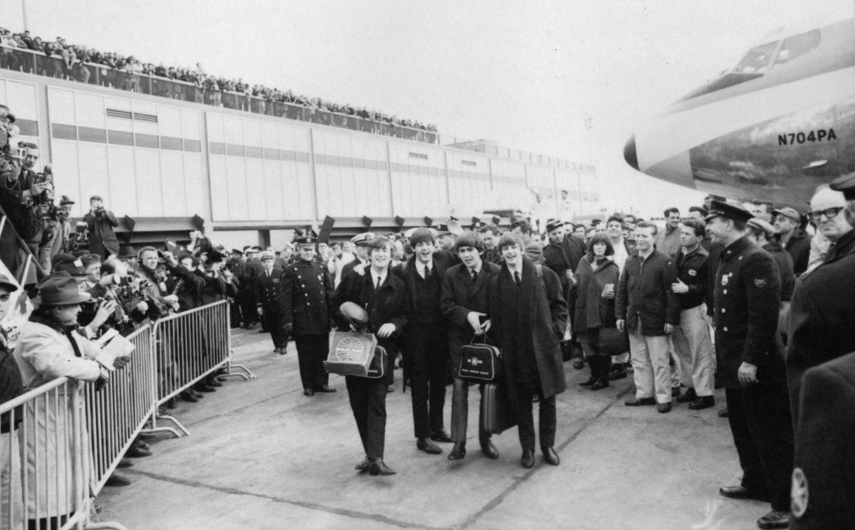 The Beatles arrive at John F. Kennedy International Airport