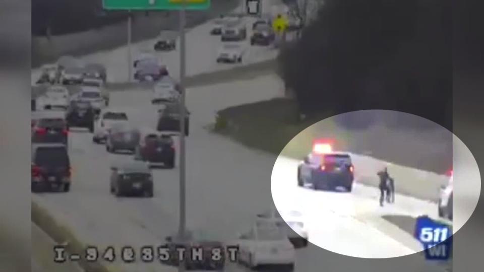 <div>WisDOT video of moment before officer was struck by squad amid March 30 pursuit</div>