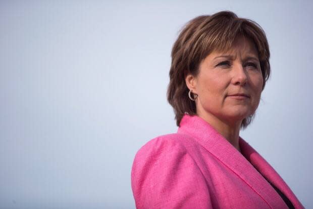 Christy Clark, shown in 2016, is the first of several present and past politicians to appear this month before the Cullen Commission, which is investigating the causes and impact of B.C.'s money-laundering problem over the past decade. Clark was B.C.'s premier from 2011 to 2017. (Darryl Dyck/The Canadian Press - image credit)