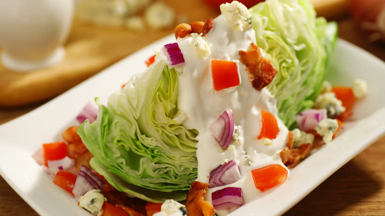 Wedge salad with blue cheese