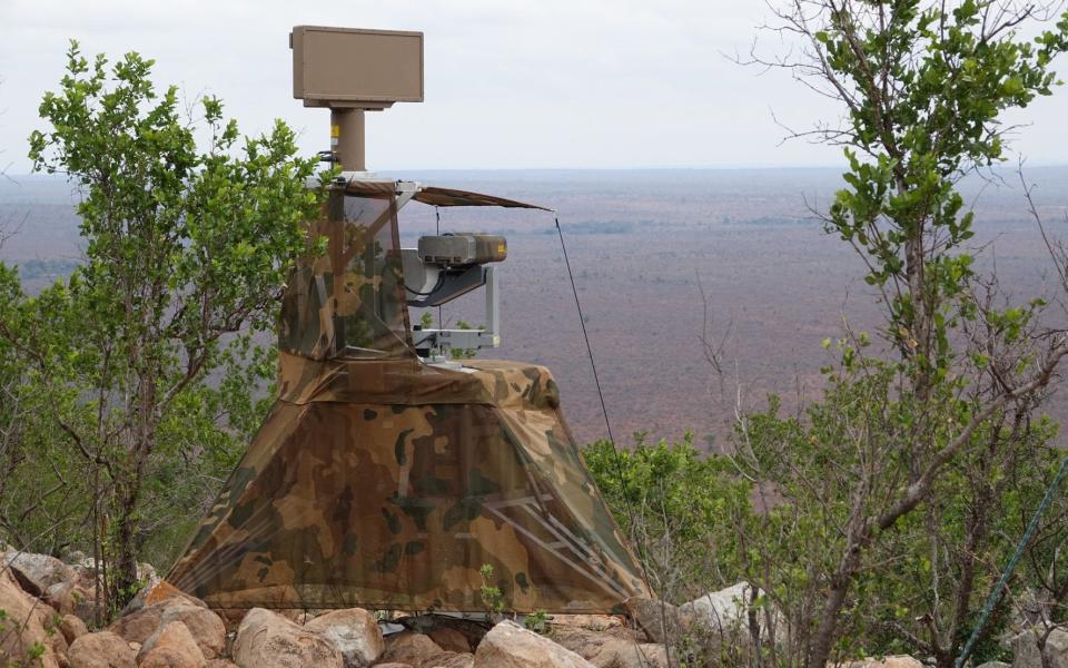 The radar and cameras of the Postcode Meerkat, the park’s latest weapon, can detect gangs operating at night in an area of more than 60 square miles. The authorities hope it will tilt the war in their favour - Credit: Martin Fletcher