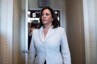 <p>The US Senator wore all-white while at a news conference in the Capitol regarding the impeachment trial of President Donald Trump. </p><p>Female politicians in the US have been wearing white throughout Trump's presidency as a feminist statement. </p>