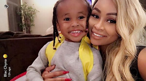 <p>Blac Chyna/Snapchat</p> Blac Chyna and a toddler King