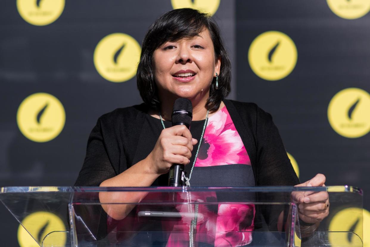 <span>Margaret Huang in Los Angeles on 8 January 2016.</span><span>Photograph: Rob Latour/Variety/Penske Media via Getty Images</span>