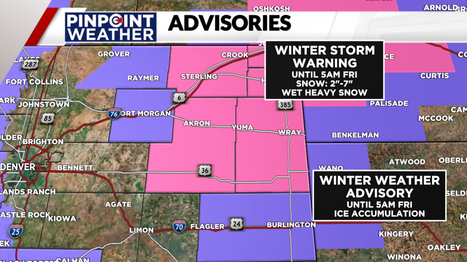 Pinpoint Weather: Winter advisories for March 7-8