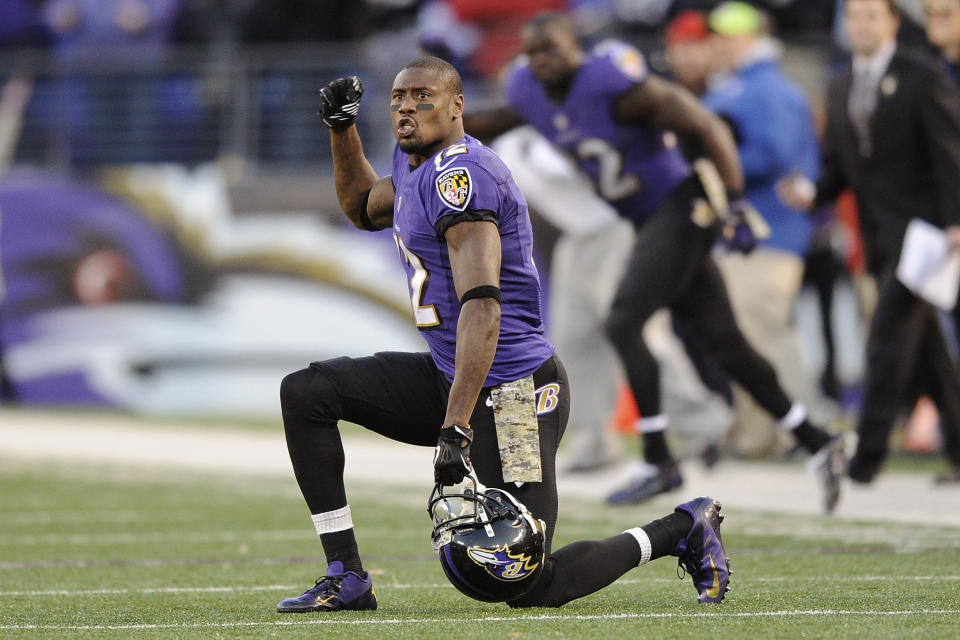 Jacoby Jones, a star of Baltimore's most recent Super Bowl title run