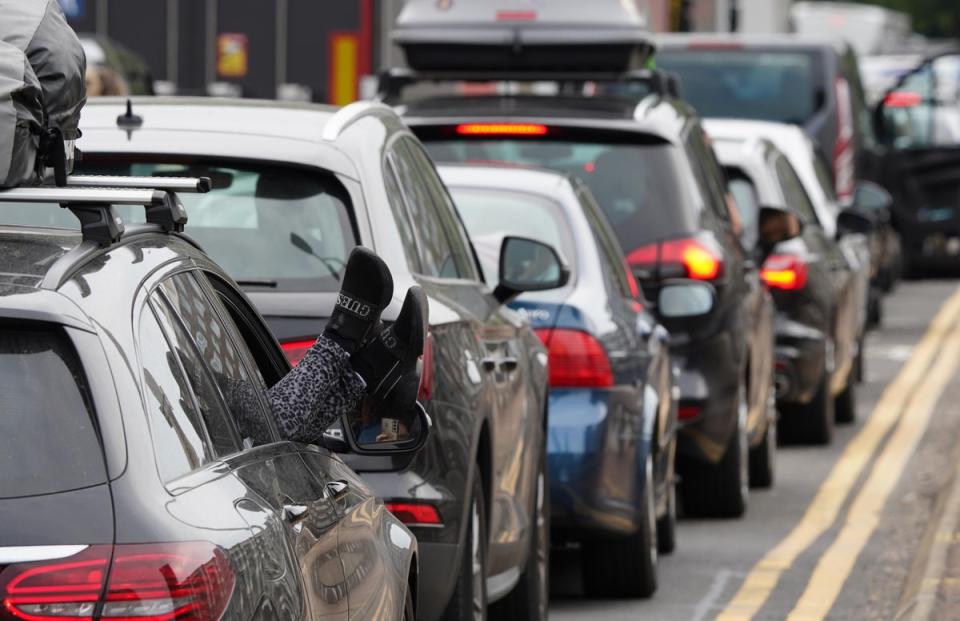 Traffic Jams leading to the ferry port in Dover (Gareth Fuller/PA) (PA Wire)