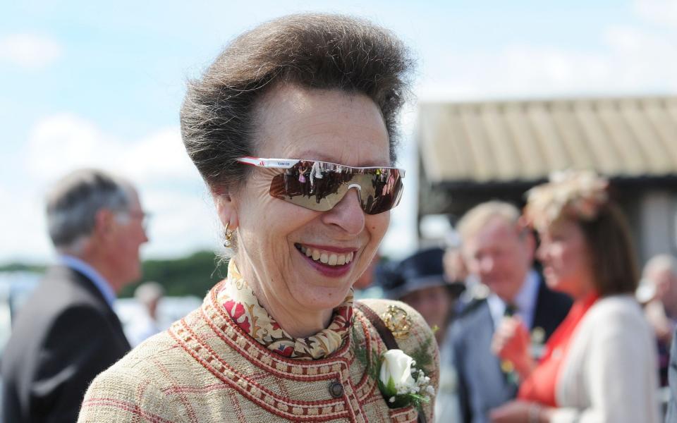 Princess Anne wearing Adidas wraparound sunglasses at the Great Yorkshire Show, 2020