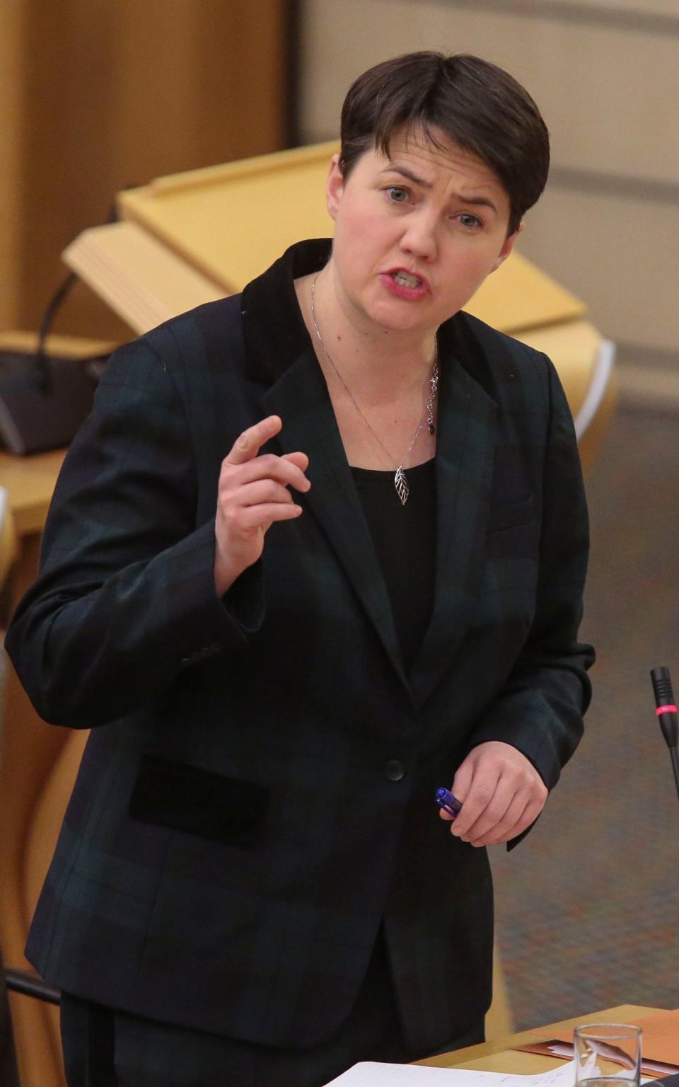 Ruth Davidson confronted Nicola Sturgeon at First Minister's Questions - Pool/ Getty Images Europe