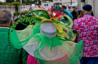 <p>A woman wears an exuberant display of bright colors. (Photo: Getty Images) </p>