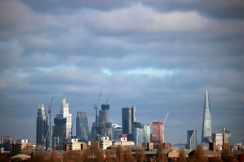 A general view shows the London skyline