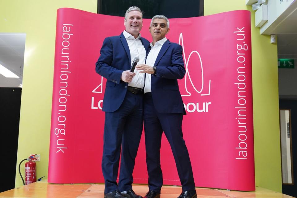Labour leader Keir Starmer and mayor of London Sadiq Khan (Stefan Rousseau/PA) (PA Archive)