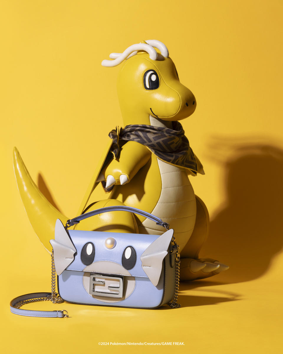 Fendi x Frgmt x Pokémon Dragonite & Mini Baguette 3D Marquetry Dratini