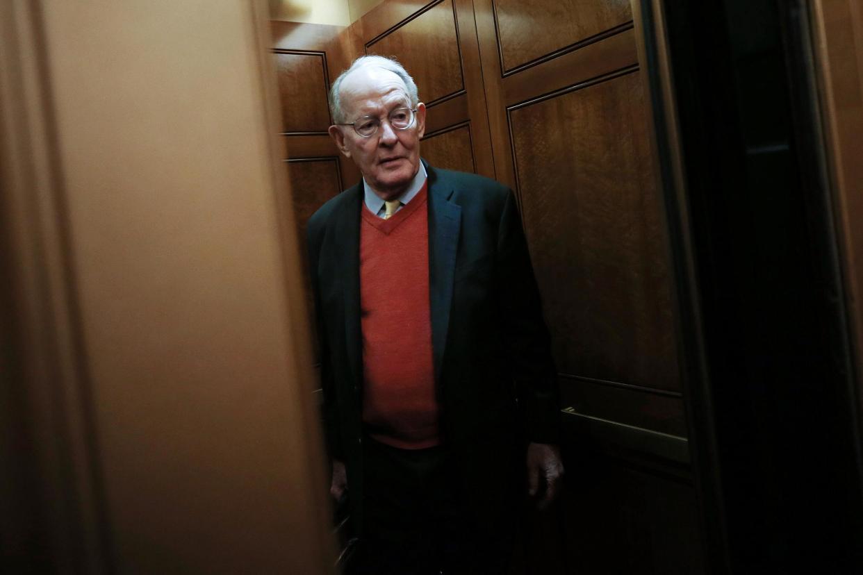 Senator Lamar Alexander arrives at the US Capitol as the Senate prepares for a key vote in the Donald Trump's impeachment trial: Getty Images