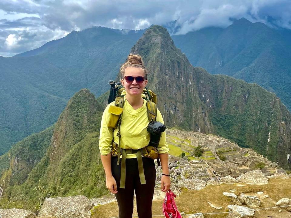 Nicole Jordan hiking Machu Picchu