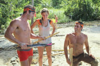 "Premiere" - Edward "Eddie" Fox, Hope Driskill and Reynold Toepfer during the premiere episode of "Survivor: Caramoan - Fans vs. Favorites." The Emmy Award-winning series returns for its 26th season with a special 90-minute premiere on CBS.
