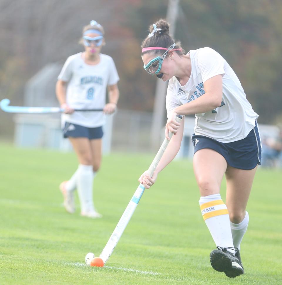 York High School's Ava Brent scored three goals in Wednesday's 4-1 win over Cape Elizabeth in a Class B South first-round game at York High School.