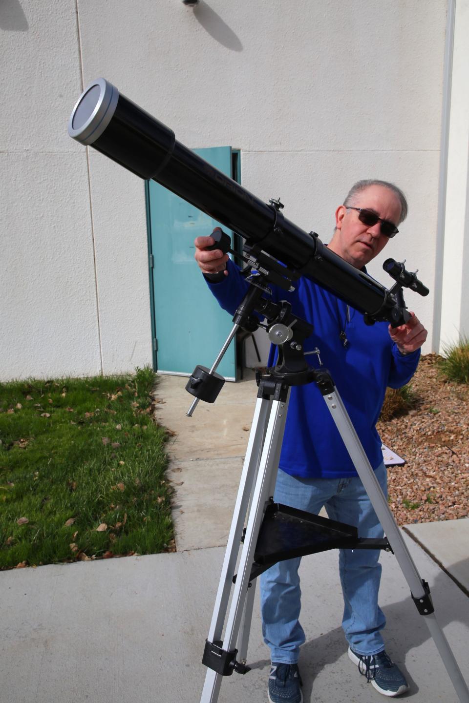 San Juan College Planetarium director David Mayeux will lead a solar eclipse watching event at 11 a.m. Monday, April 8 outside the Planetarium on the college campus, 4601 College Blvd. in Farmington.