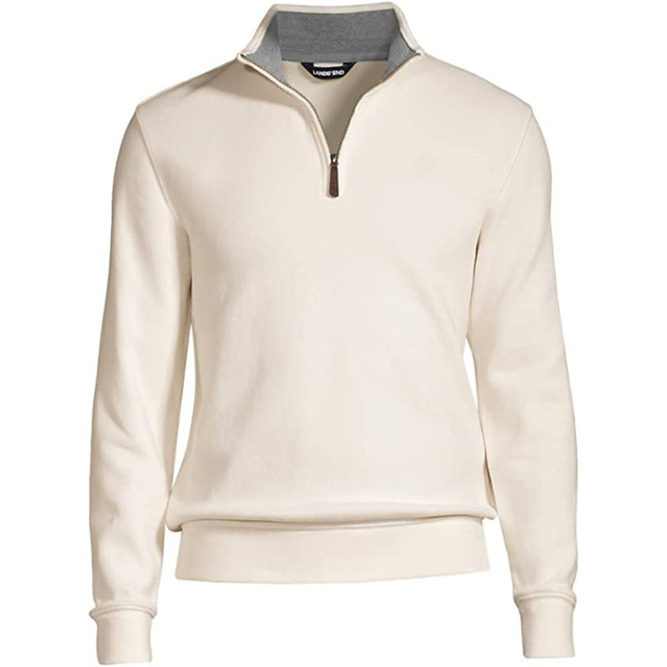 20) Bedford Rib Quarter Zip Sweater