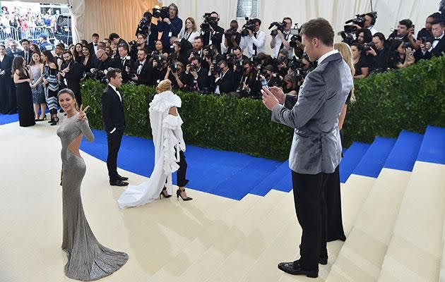 Tom gets Gisele's best side. Source: Getty