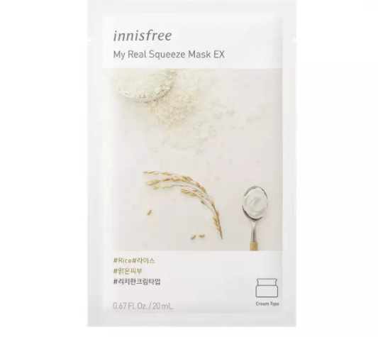 Innisfree My Real Squeeze Mask Rice. (PHOTO: Sephora Singapore)