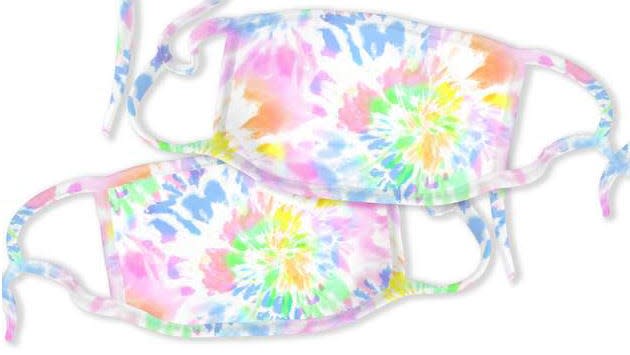 These trendy masks come in tie-dye and tropical prints.