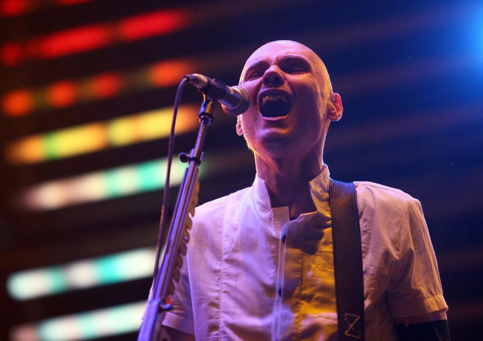 Billy Corgan performing with The Smashing Pumpkins in Baltimore in 2007 (Evan Agostini/Getty Images for Virgin Mobile USA)