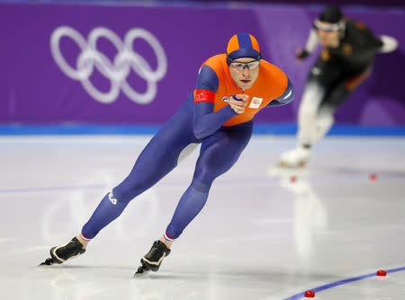 Speed Skating – Pyeongchang 2018 Winter Olympics – Men’s 10000m competition finals – Gangneung Oval - Gangneung, South Korea – February 15, 2018 - Sven Kramer of the Netherlands competes. REUTERS/Phil Noble