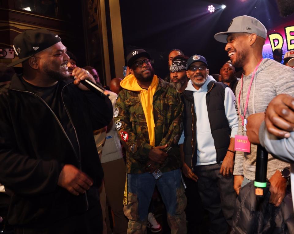 NEW YORK, NEW YORK - MARCH 02: Vincent "Maseo" Mason of De La Soul and Prince Paul perform onstage at De La Soul’s The DA.I.S.Y. Experience, produced in conjunction with Amazon Music, at Webster Hall on March 02, 2023 in New York City. (Photo by Johnny Nunez/Getty Images for Amazon)