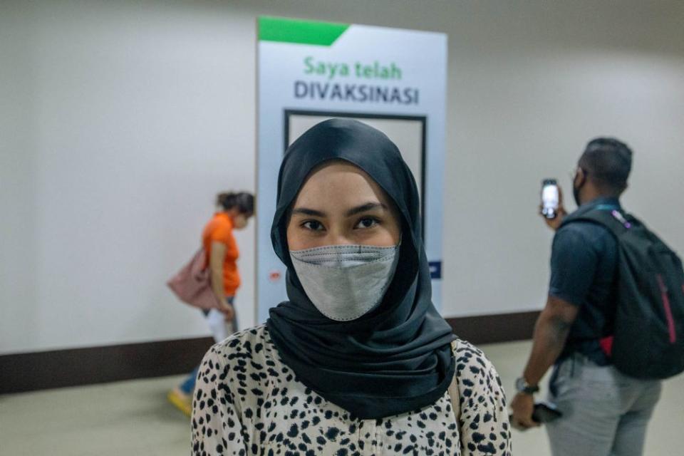 Maryam Fatimah, 26 speaks to Malay Mail during an interview at the World Trade Centre Kuala Lumpur May 16, 2021. — Picture by Firdaus Latif