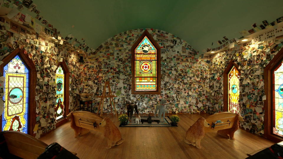 The Dog Chapel, at Dog Mountain in northern Vermont. / Credit: CBS News