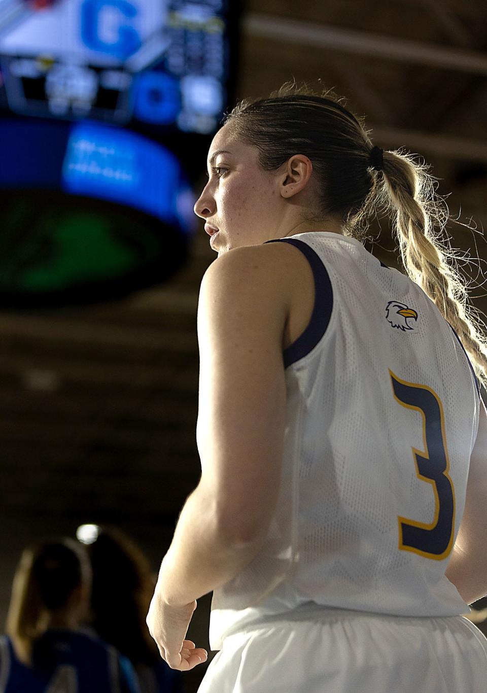 Ashland University's Morgan Yoder (3) is seen against Glenville State during the final four game in St. Joseph Missouri. Photo by Brynn Meisse/The Collegian