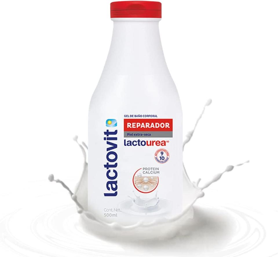 Lactovit - Gel Lactourea Hidratante, Reparador y Anti Irritaciones - 500 ml - Jabón Líquido Corporal Ideal para Hombre y Mujer - Contiene Ácido Láctico y Urea Pura/Amazon.com.mx