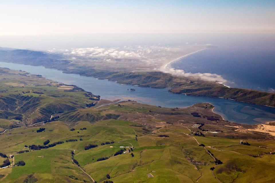 Tomales Bay, aerial view, Northern California