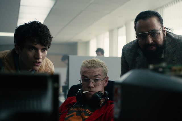 Netflix From left: Fionn Whitehead, Will Poulter, and Asim Chaudry in 'Black Mirror: Bandersnatch'