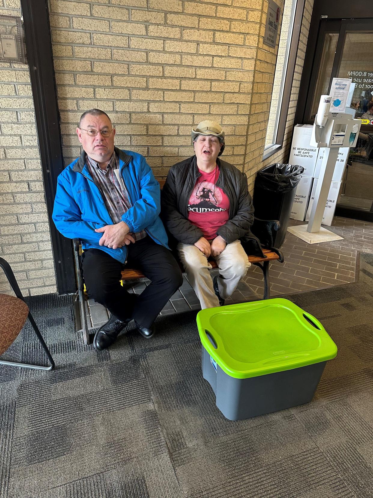 David and Dixie Haines collected pills from family and friends and volunteered to take them to Prescription Drug Take Back Day in Marion on Saturday.