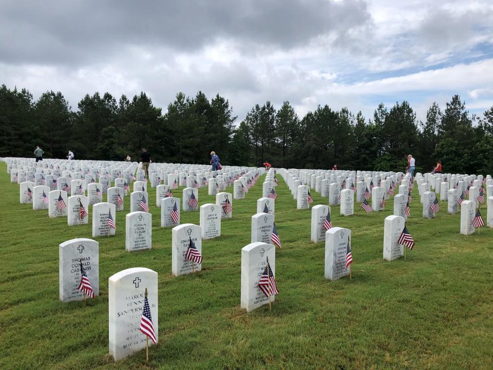 The Georgia National Cemetery shown on this past Memorial Day in May.