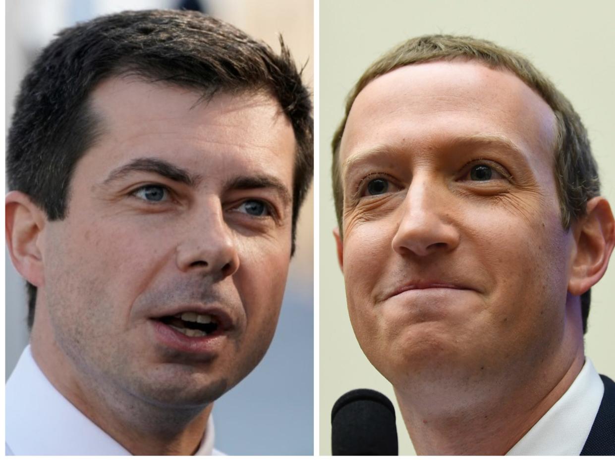 Pete Buttigieg Mark Zuckerberg