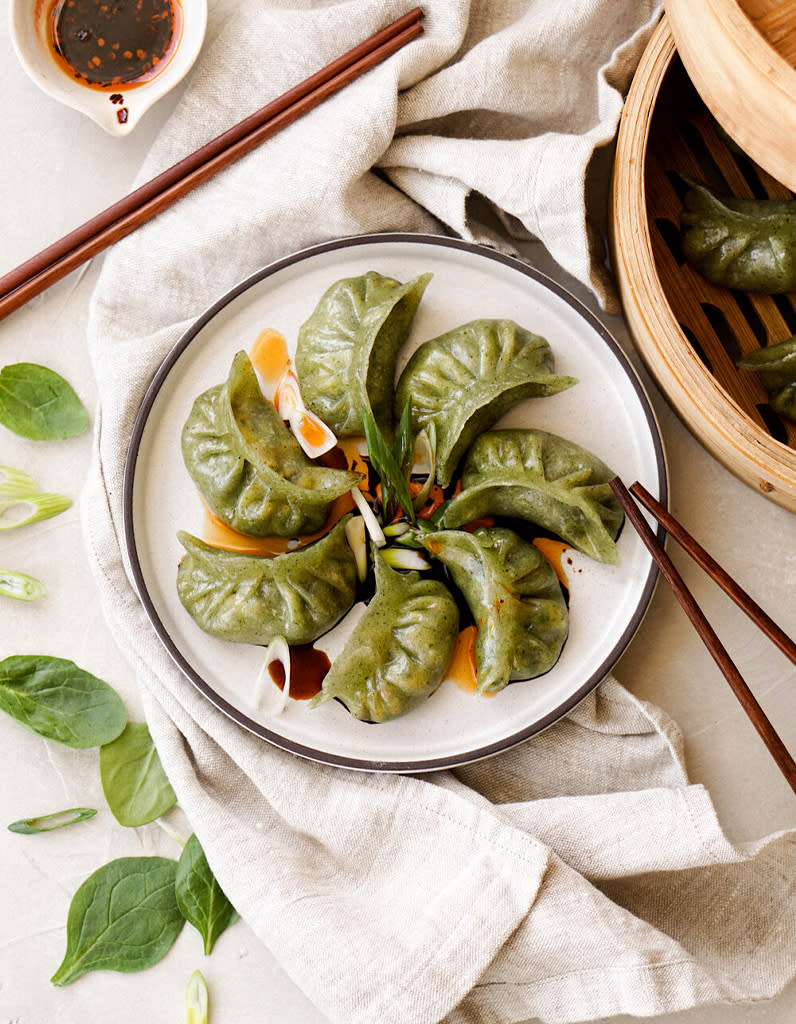 Dim sum au tofu et épinards