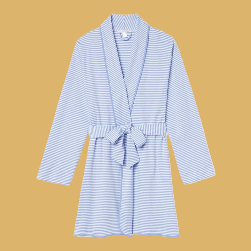 Pima Short Robe in Hydrangea